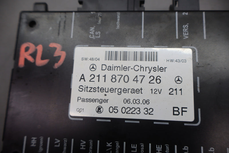 Load image into Gallery viewer, 03-09 Mercedes W209 CLK320 CLK500 Front Right Side Under Seat Control Module Oem