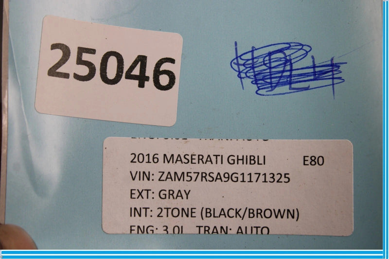 Load image into Gallery viewer, 14-17 Maserati Ghibli Front Left Driver Side Seat Back Cover Brown 673001854 Oem
