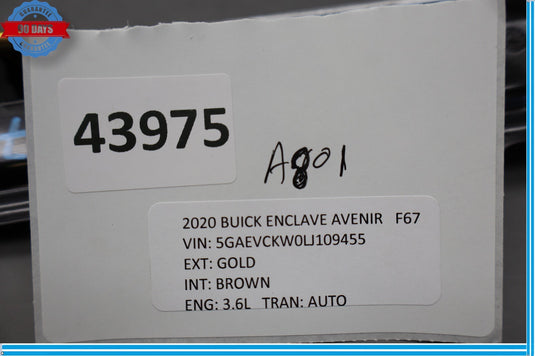 18-21 Buick Enclave Avenir Right Dash Outer Dashboard Air Vent Bezel Molding Oem