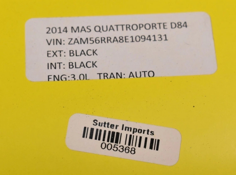 Load image into Gallery viewer, 14-17 Maserati Quattroporte Rear Upper Parcel Shelf Deck Panel Trim Black Oem