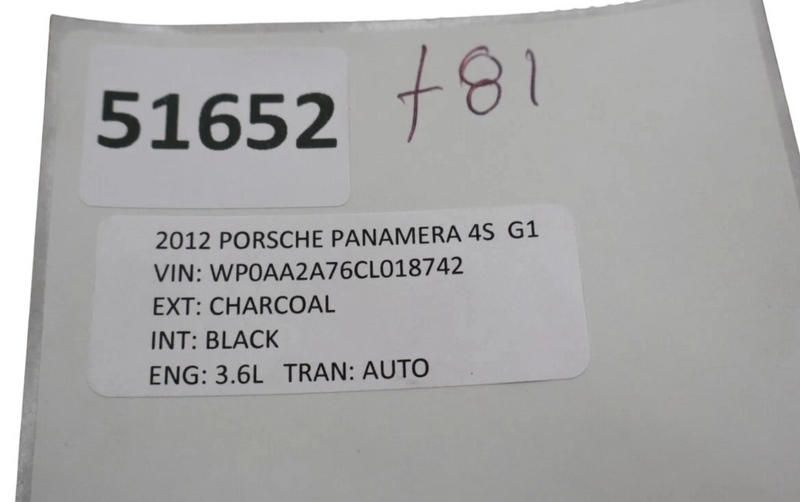 Load image into Gallery viewer, 10-16 Porsche Panamera 970 Rear Left Driver Side Seat Bag Cushion Black Oem