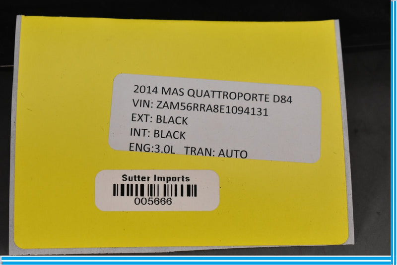 Load image into Gallery viewer, 14-20 Maserati Quattroporte Rear Trunk Sill Scuff Plate Black 670013681 Oem