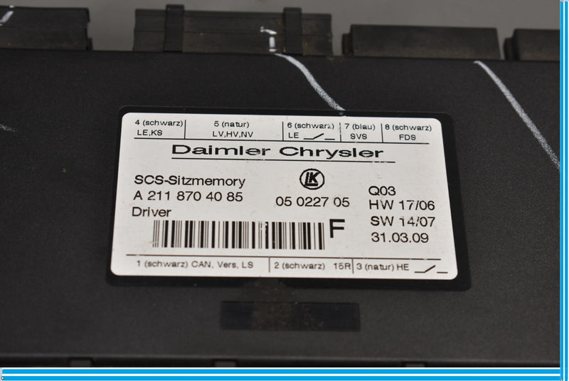 Load image into Gallery viewer, 07-12 Mercedes GL450 GL550 X164 Front Left Driver Seat Control Module Oem