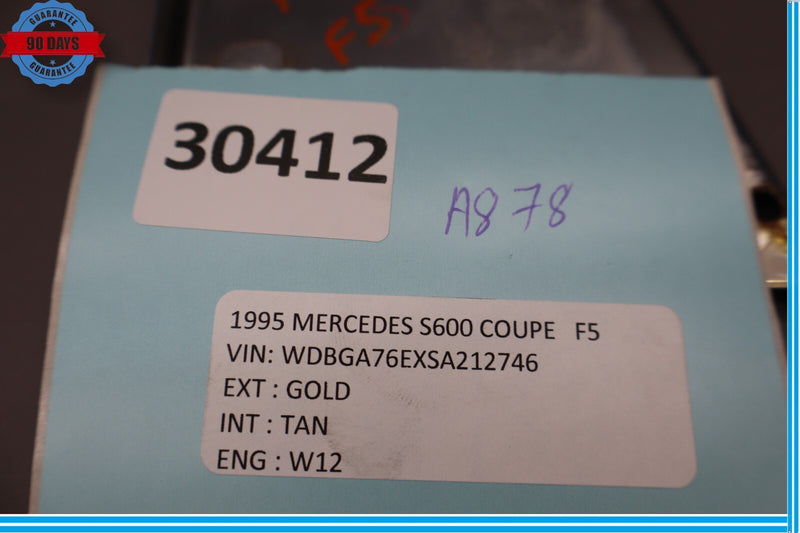 Load image into Gallery viewer, 93-99 Mercedes W140 S600 Coupe Front Left Side Door Panel Edge Trim Chrome Oem