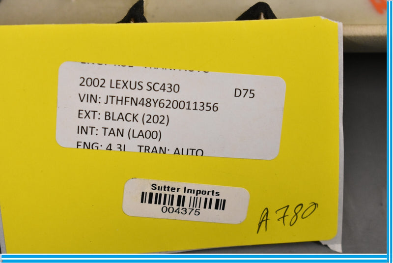 Load image into Gallery viewer, 02-10 Lexus SC430 Front Right Passenger Side Interior A Pillar Trim Panel Oem