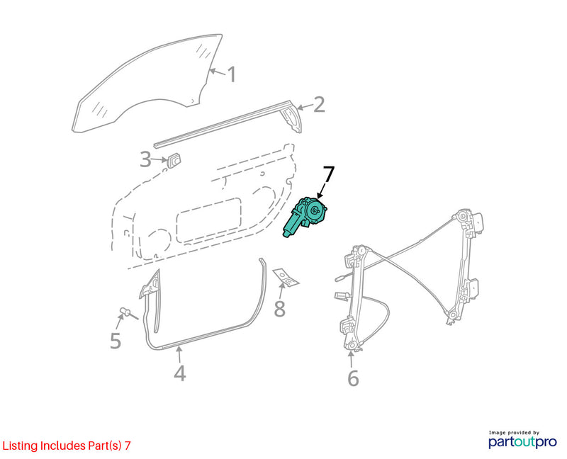 Load image into Gallery viewer, 03-09 MERCEDES W209 W215 CLK CL FRONT RIGHT PASS DOOR WINDOW REGULATOR MOTOR OEM