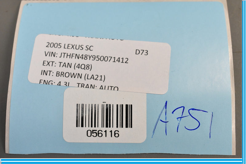 Load image into Gallery viewer, 02-10 Lexus SC430 Front Right Passenger Side Door Control Module Unit Oem