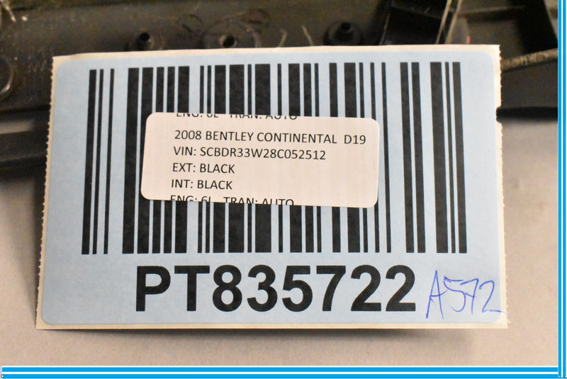 Load image into Gallery viewer, 2008 Bentley Continental GT MK1 Left Side Seat Leather Trim Black 3W8881734 Oem