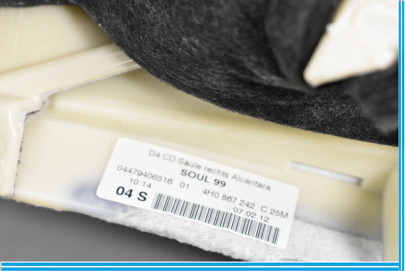 Load image into Gallery viewer, 11-18 Audi A8 Quattro S8 Right Passenger Quarter Trim Panel 4H0867242C Oem