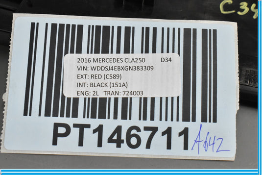 2014 - 2018 MERCEDES CLA250 C117 LEFT DRIVER SIDE DOOR B PILLAR MOLDING OEM