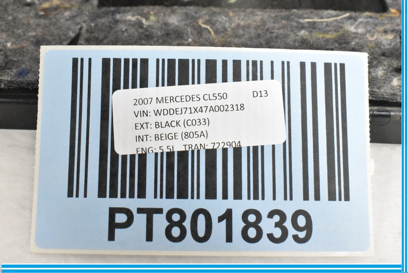 Load image into Gallery viewer, 07-14 Mercedes CL550 CL600 W216 Rear Trunk Latch Cover Black 2166900825 Oem