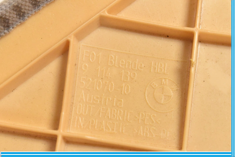 Load image into Gallery viewer, 09-15 BMW 750i 750Li F01 F02 Rear Third Brake Light Lamp Panel Cover Gray Oem