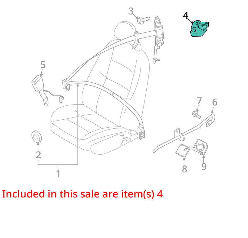 Load image into Gallery viewer, 06-13 Volvo C70 Front Right Passenger Seat Belt Guide Bracket Support Oem