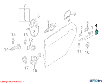 Load image into Gallery viewer, 07-14 BMW X5 X5M X6 X6M (E70 E71) LEFT REAR DOOR HANDLE (BLACK)
