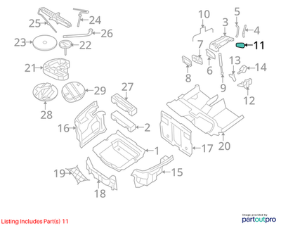 Load image into Gallery viewer, 04-09 Volvo C70 Rear Right Side Top Roof Cargo Compartment Divider Oem
