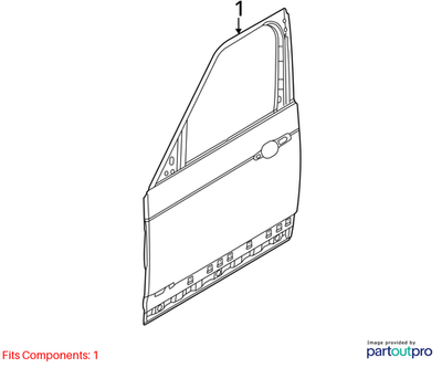Load image into Gallery viewer, 14-22 Land Rover Range Rover Sport Front Left Driver Side Door Panel Shell Oem
