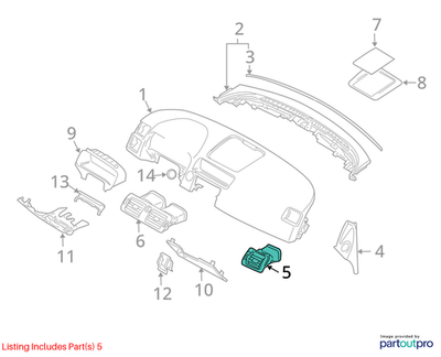 Load image into Gallery viewer, 07-12 Volvo C70 Left Driver Side Dash Air HVAC AC Vent Cover Trim Oem
