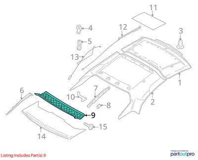 Load image into Gallery viewer, 06-10 Volvo C70 Rear Trunk Lid Boot Trim Cover 30787269 Oem
