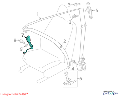 Load image into Gallery viewer, 06-13 Volvo C70 Front Right Passenger Side Seat Belt Buckle Oem
