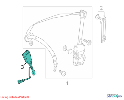 Load image into Gallery viewer, 08-15 MERCEDES C230 C250 C300 C350 C63 W204 LEFT DRIVER SEATBELT RECEIVER BLACK
