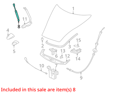 Load image into Gallery viewer, 1997 1998 1999 2000 2001 2002 2003 2004 Porsche Boxster Front Hood Shock Strut

