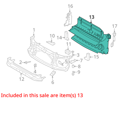 06-09 Land Rover Range Rover Sport Front Radiator Deflector Air Duct Oem