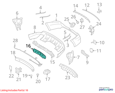 Load image into Gallery viewer, MERCEDES OEM 2006 ML350-Bumper FOAM Trim-Filler 1643150165
