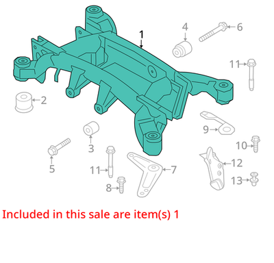 07-19 BMW X5 X6 Rear Suspension Subframe Cradle Crossmember 33316863815 OEM