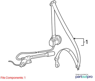 04-10 Audi A8 Quattro Front Right Side Seat Belt Retractor 4E1857706PHY OEM