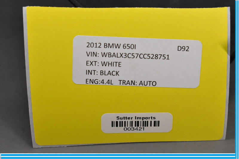 Load image into Gallery viewer, 12-18 BMW 650i 640i F12 Rear Trunk Tailgate Sill Trim Scuff Plate Oem
