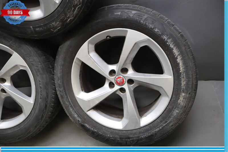 Load image into Gallery viewer, 17-23 Jaguar X761 F-Pace 19x8.5 19" 5 Spoke Wheel Rim W/Tire Set of 4 Oem
