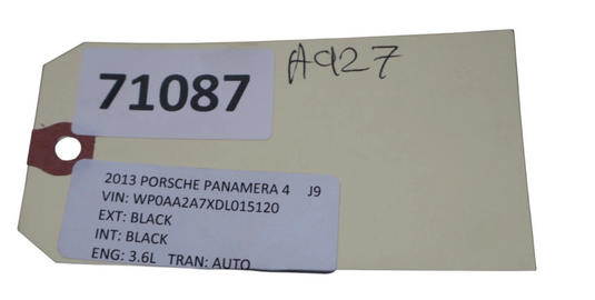 10-16 Porsche Panamera Rear Left Side Seat Belt Retractor Black 97080303501 OEM