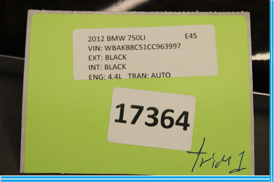 09-15 BMW 750Li F01 F02 Rear Trunk Deck Shelf Tray Cover Trim Panel Oem