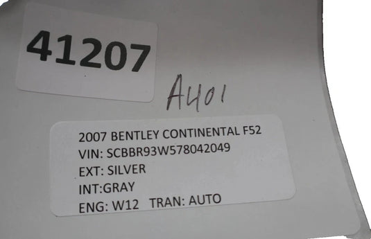 06-07 Bentley Continental Flying Spur Instrument Cluster Speedometer Gauge OEM