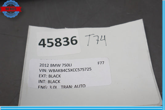 09-15 BMW 740i 740Li 750i Rear Left Driver Side Quarter C Pillar Trim Cover Oem