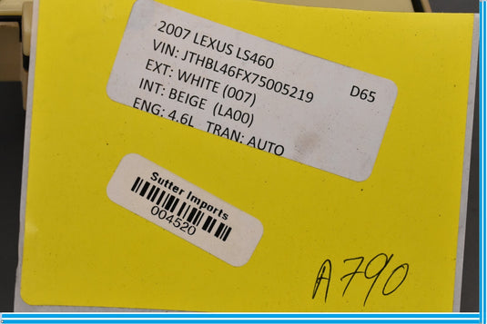 07-09 Lexus LS460 Front Left Driver Side Seat Control Switch Button Oem