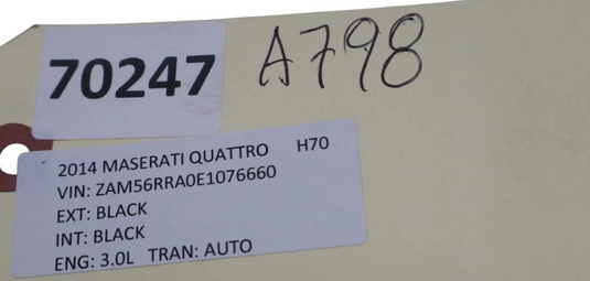 14-20 Maserati Quattroporte M156 Front Left Side Seat Belt Buckle 6700014260 Oem