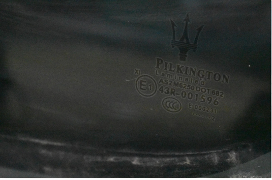 03-13 Maserati Quattroporte Rear Left Side Door Window Auto Glass 83744800 Oem