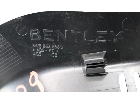 03-10 Bentley Continental GT Coupe Rear Right Side Trunk Cover Trim Panel Oem