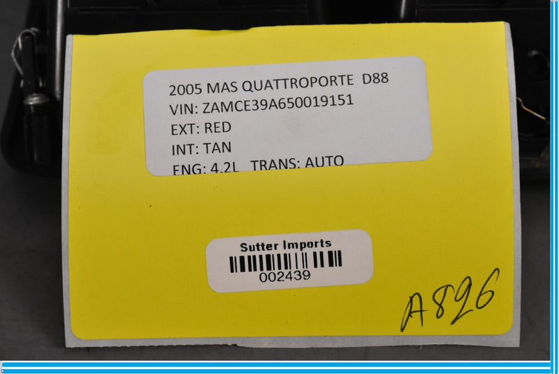 Load image into Gallery viewer, 03-12 Maserati Quattroporte Center Upper Dash Bezel Air Vent Trim Panel Oem

