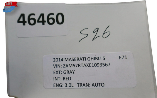 14-22 Maserati Ghibli S Rear Left Driver Side Interior Door Cover Panel Oem