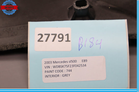03-06 Mercedes R230 SL500 SL600 Right Side Under Dash Kick Panel Oem