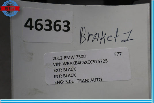 09-15 BMW 740i 750Li xDrive Right Headlight Support Reinforcement Carrier OEM