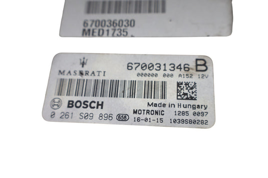 14-24 Maserati Ghibli ECM ECU Engine Computer Control Module Unit 670031346B Oem