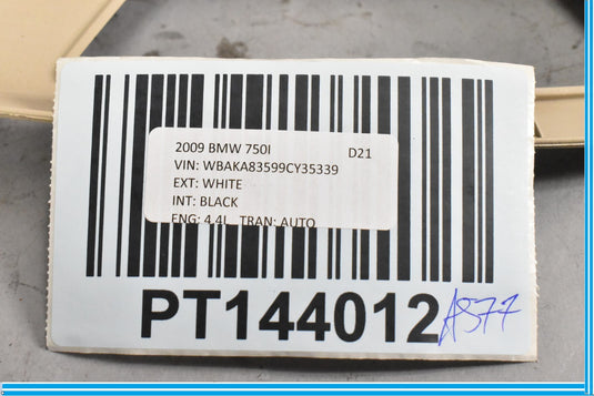 09-12 BMW 750i 750Li F02 F01 Front Right Seat Switch Cover Panel Trim Oem