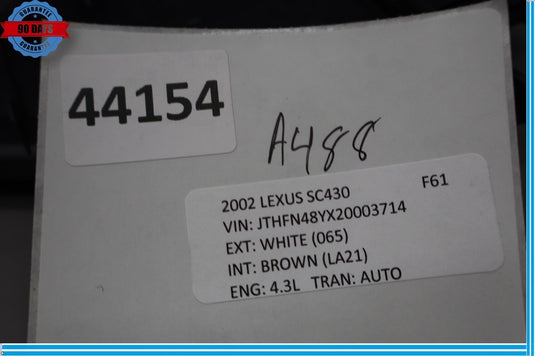 02-10 Lexus SC430 Front Right Passenger Side Dashboard Dash Cap Cover Trim Oem
