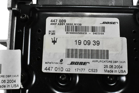 03-08 Maserati Quattroporte M139 Audio Power Amplifier Amp Bose 190939 Oem