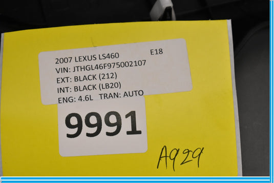 07-12 Lexus LS460 Right Passenger Side Dashboard Trim Panel Oem