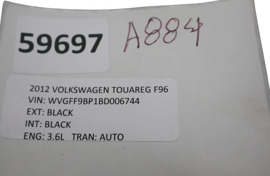 11-16 Volkswagen VW Touareg Rear Left Side Exterior Door Handle 7P6837205H Oem