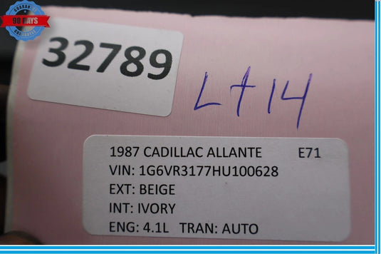 87-92 Cadillac Allante Front Right Passenger Side Upper Door Trim Oem